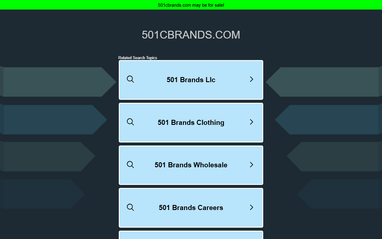 501cbrands.com screenshot