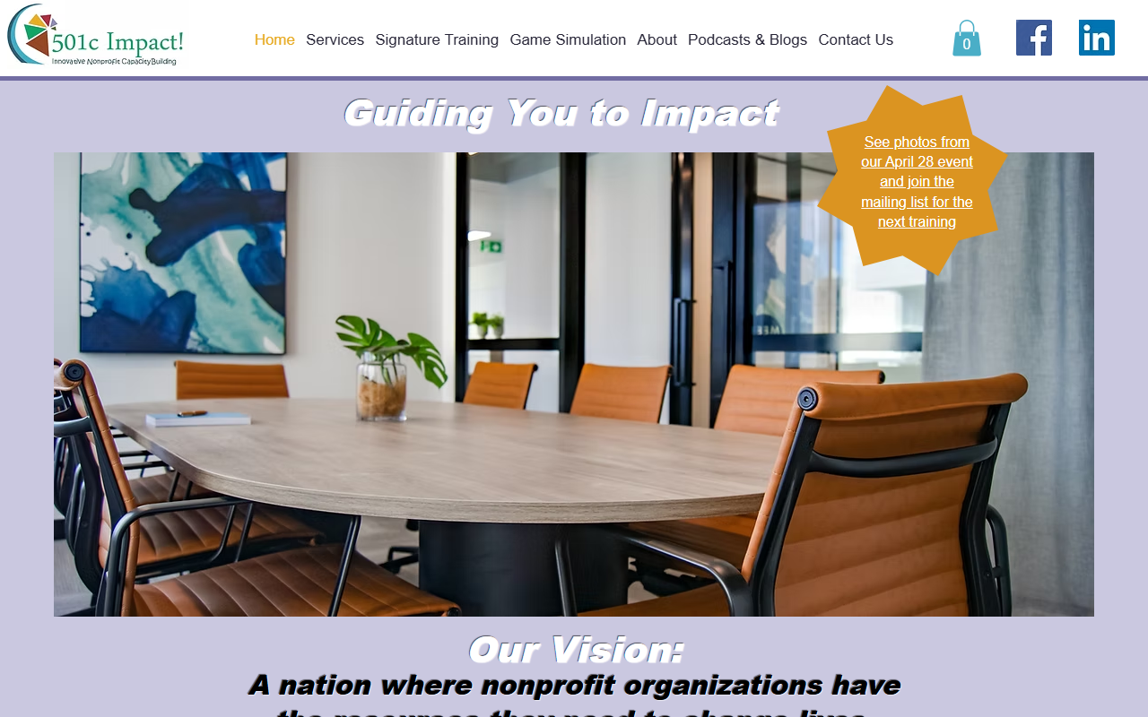 501cimpact.com screenshot