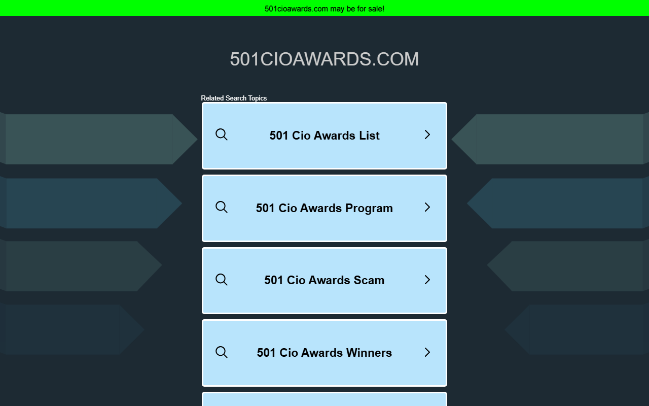 501cioawards.com screenshot