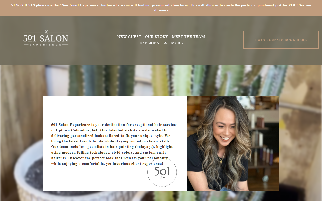 501experience.com screenshot