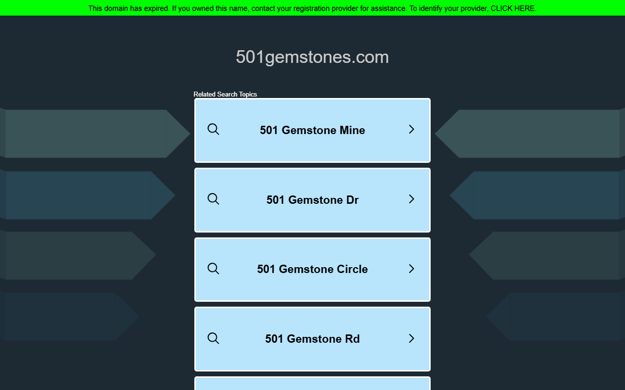 501gemstones.com screenshot