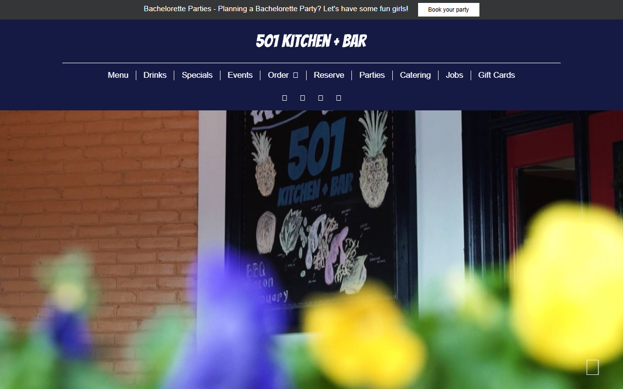 501kitchenbar.com screenshot