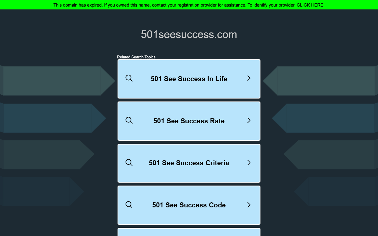 501seesuccess.com screenshot
