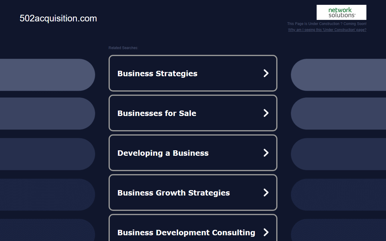 502acquisition.com screenshot