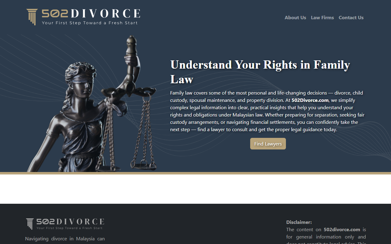 502divorce.com screenshot