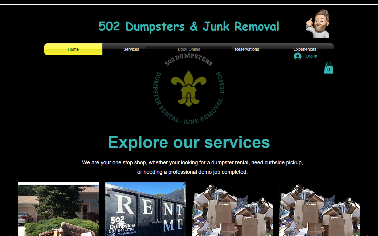 502dumpsters.com screenshot