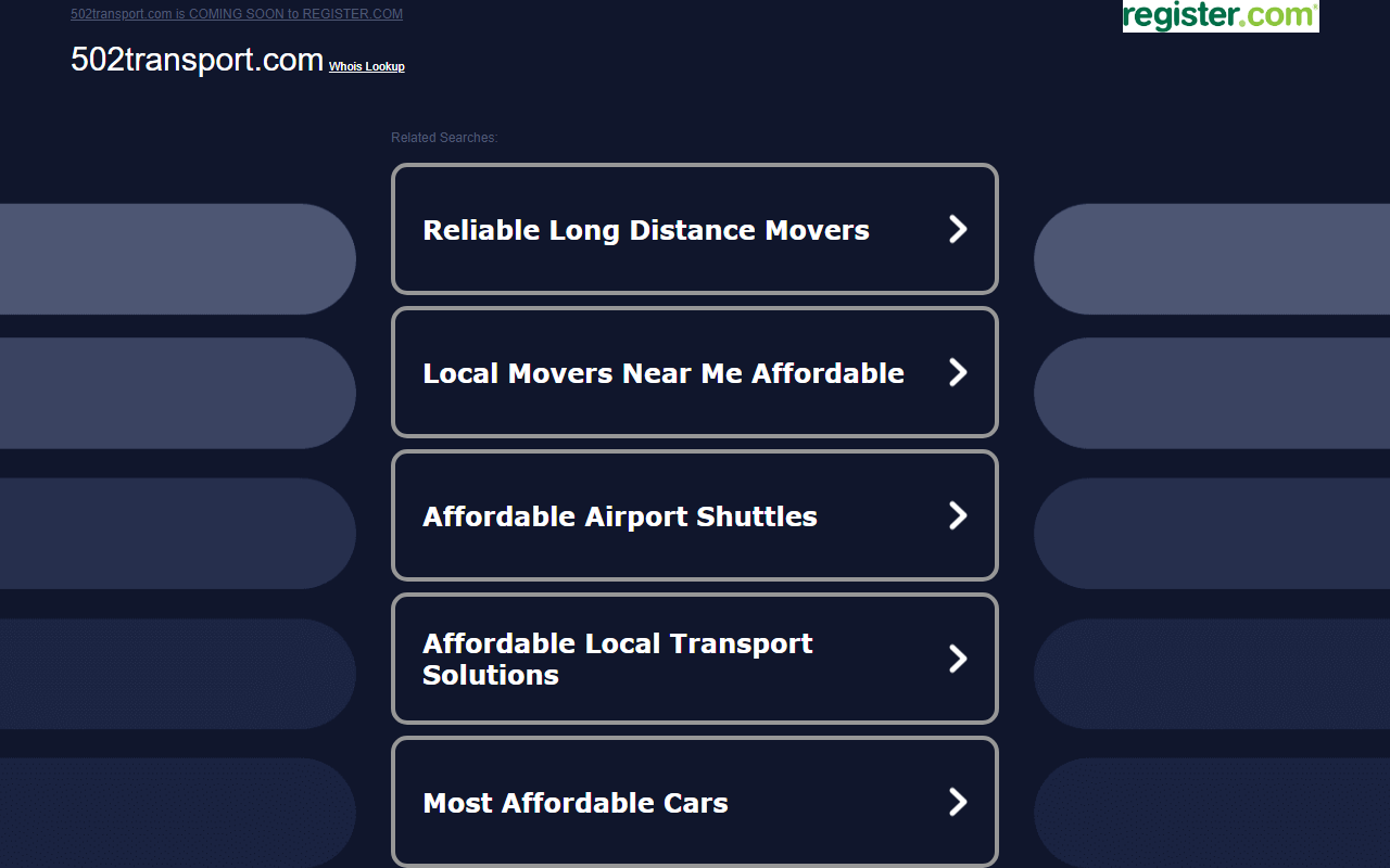 502transport.com screenshot