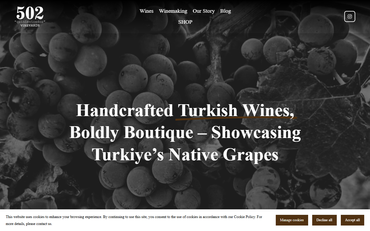 502vineyards.com screenshot