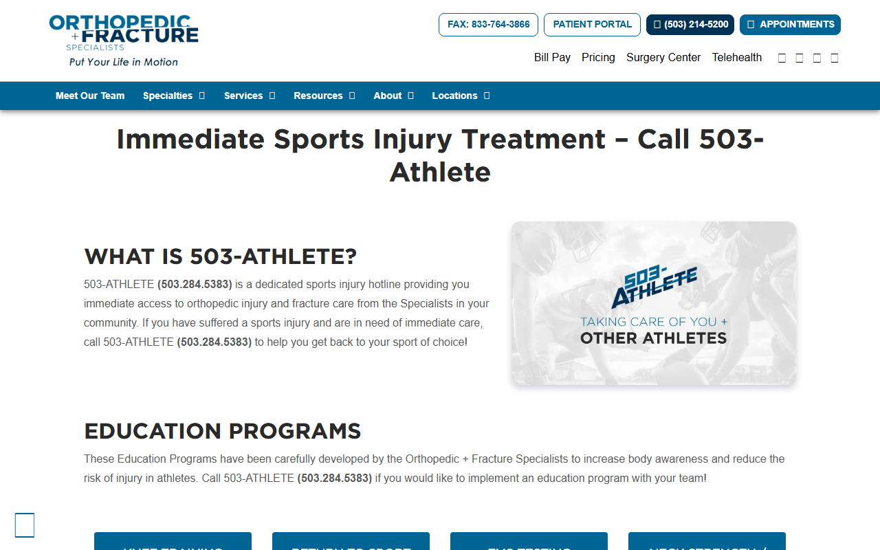 503athlete.com screenshot