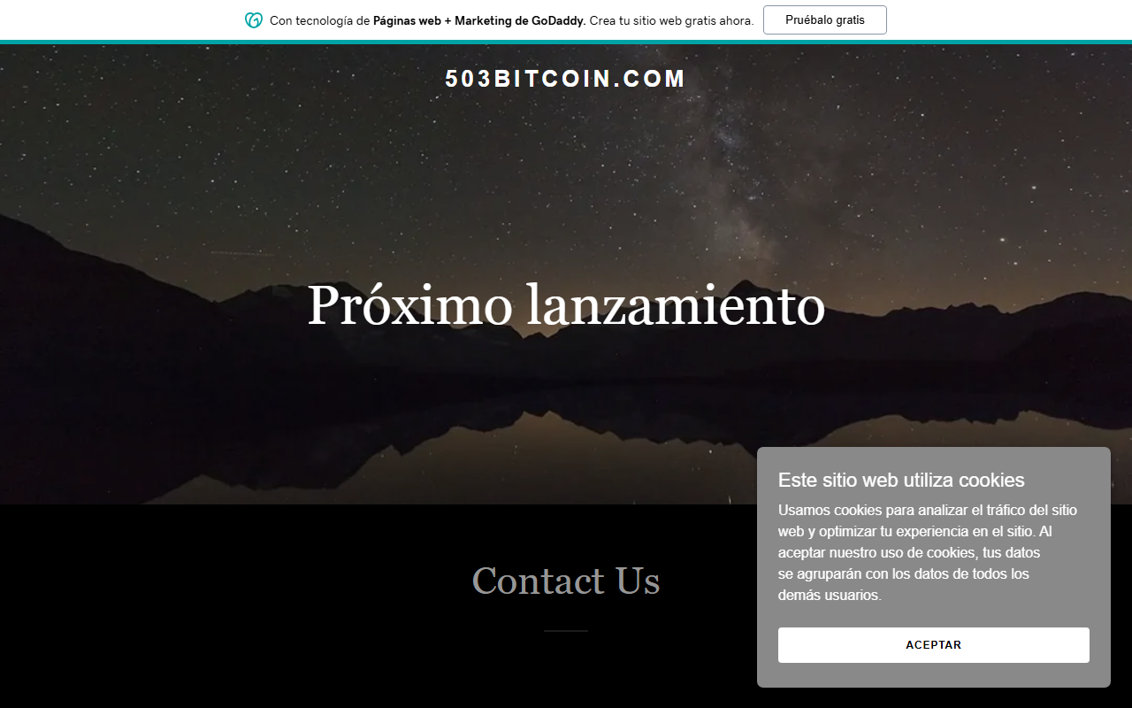 503bitcoin.com screenshot