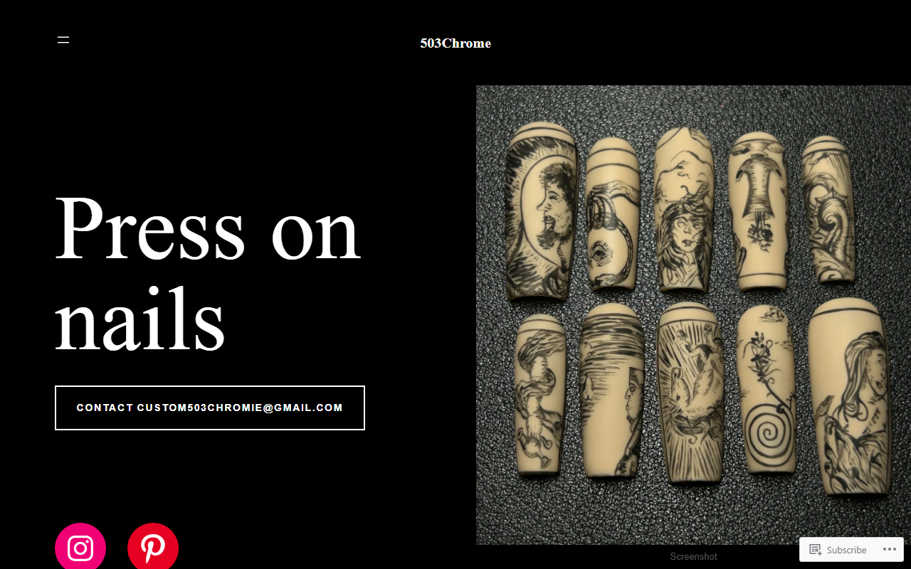 503chromenails.com screenshot