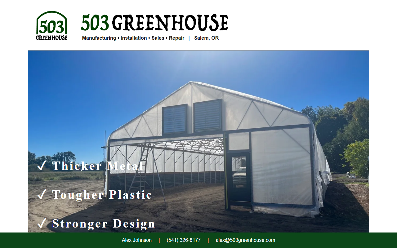 503greenhouse.com screenshot