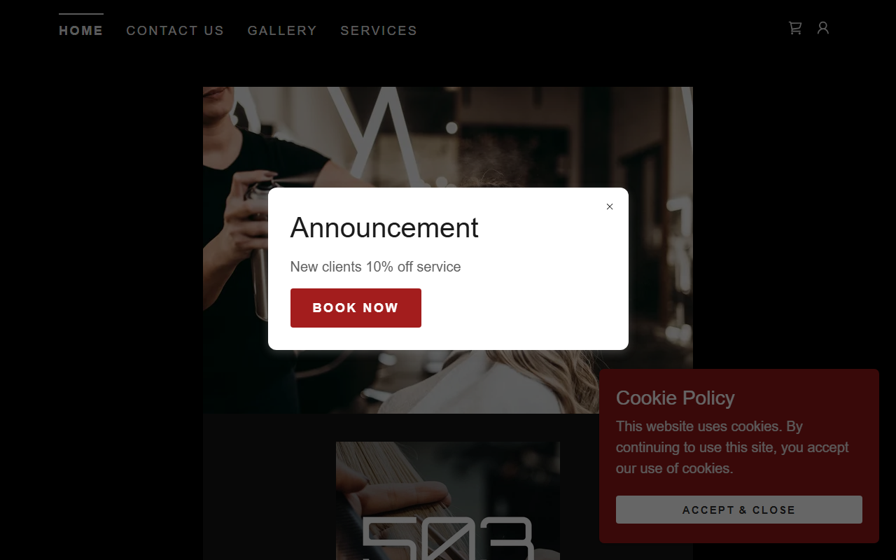 503hairstudio.com screenshot