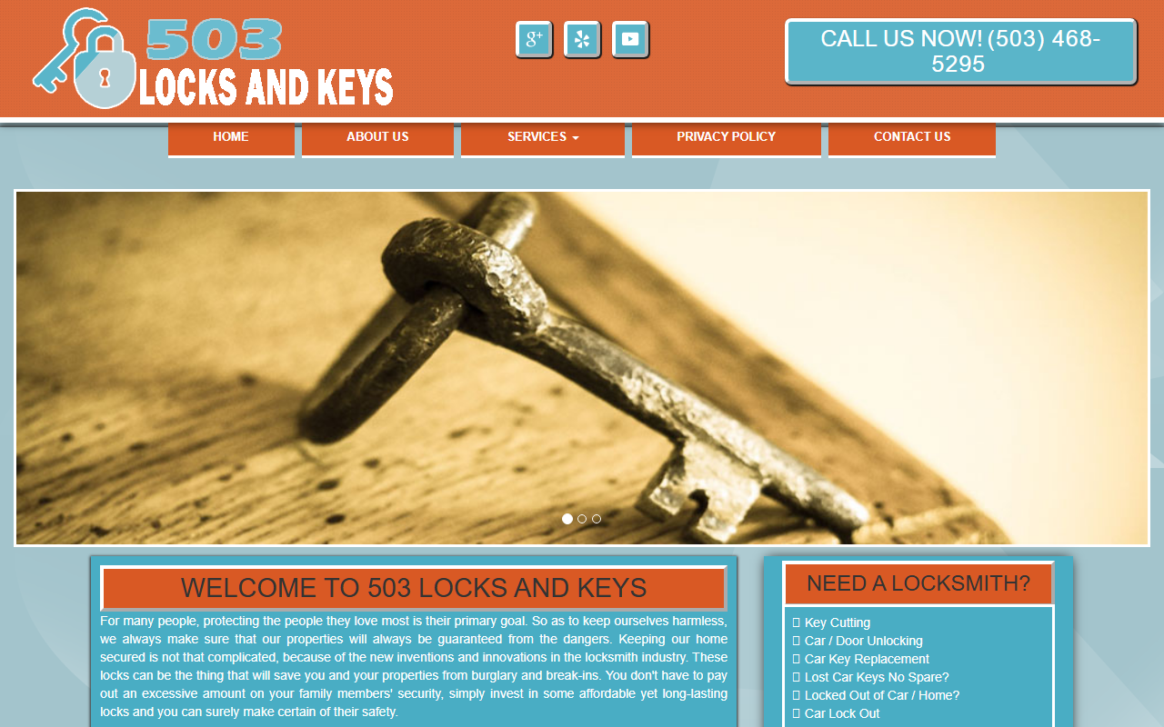 503locksandkeys.com screenshot