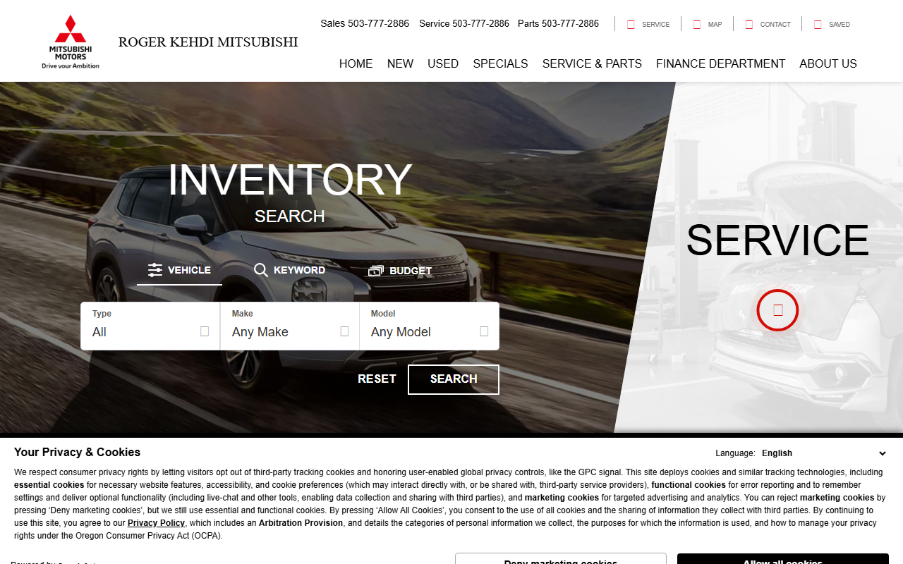 503mitsubishi.com screenshot