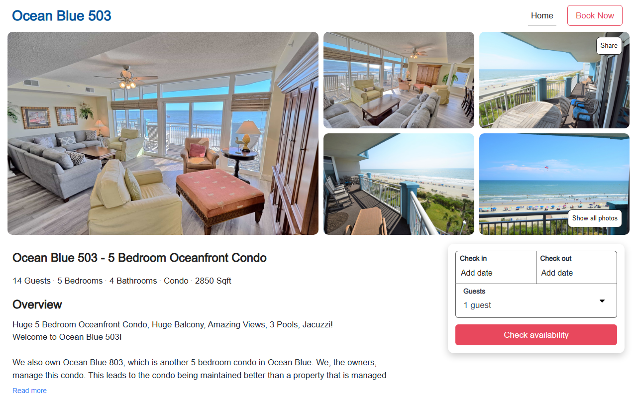 503oceanblue.com screenshot