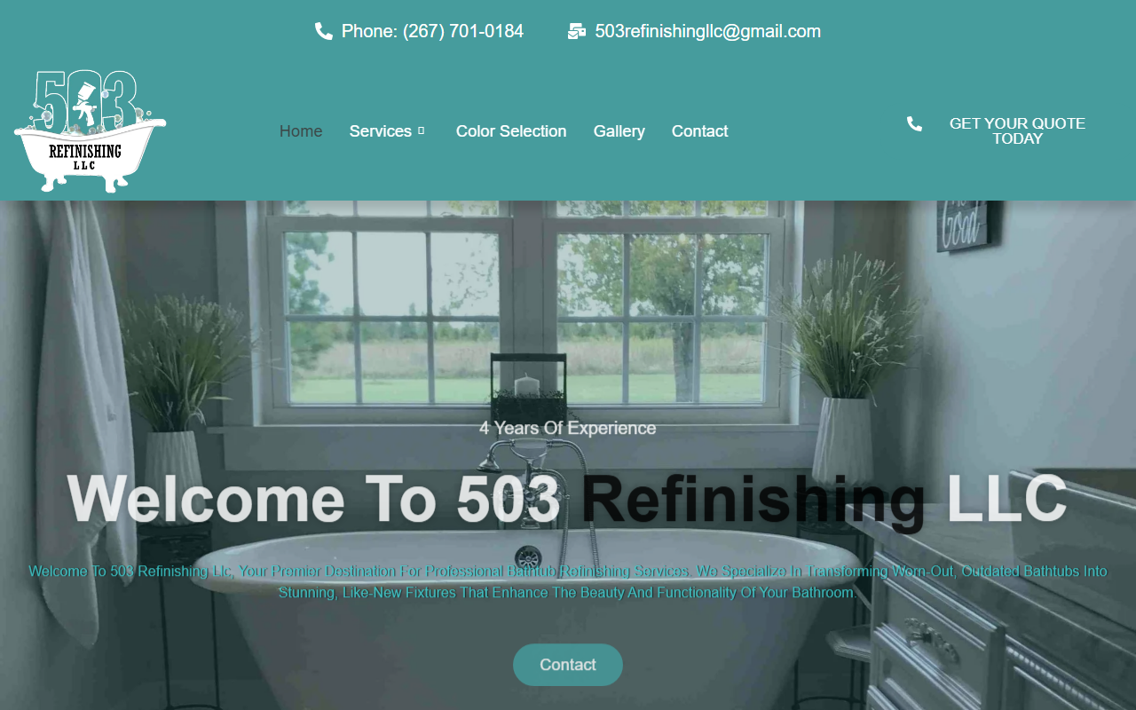 503refinishing.com screenshot