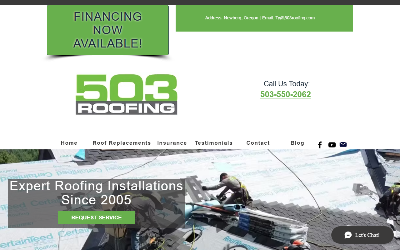 503roofing.com screenshot