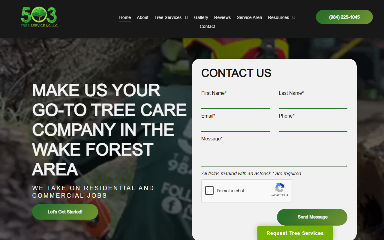 503treeservice.com screenshot
