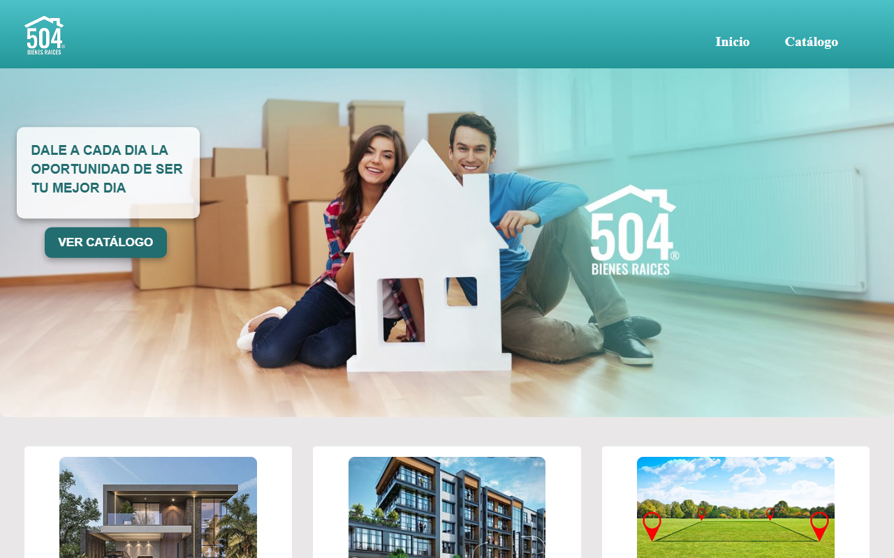 504bienesraices.com screenshot