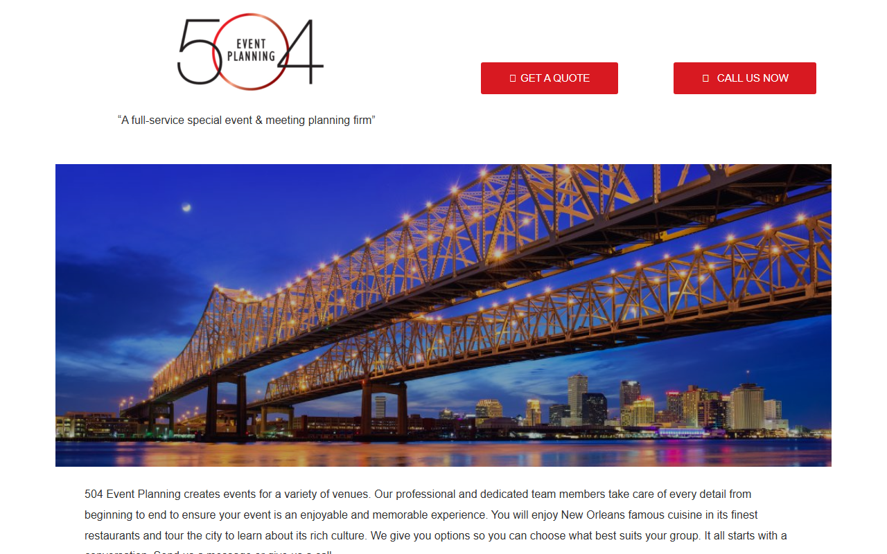 504eventplanning.com screenshot