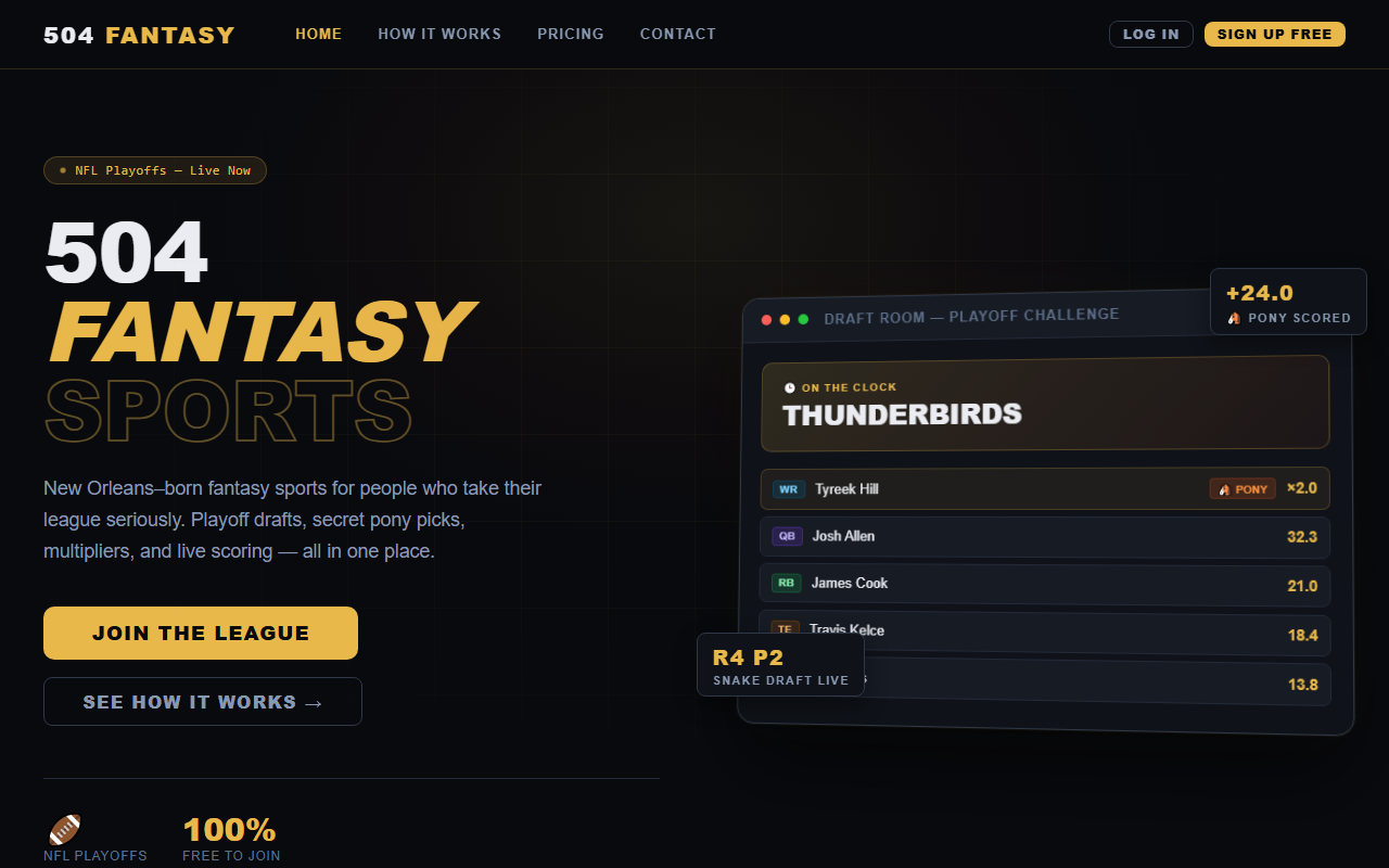 504fantasy.com screenshot