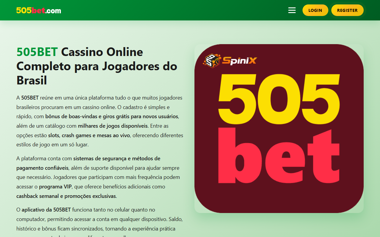505bet-brasil.com screenshot
