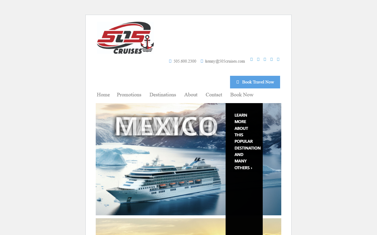 505cruises.com screenshot