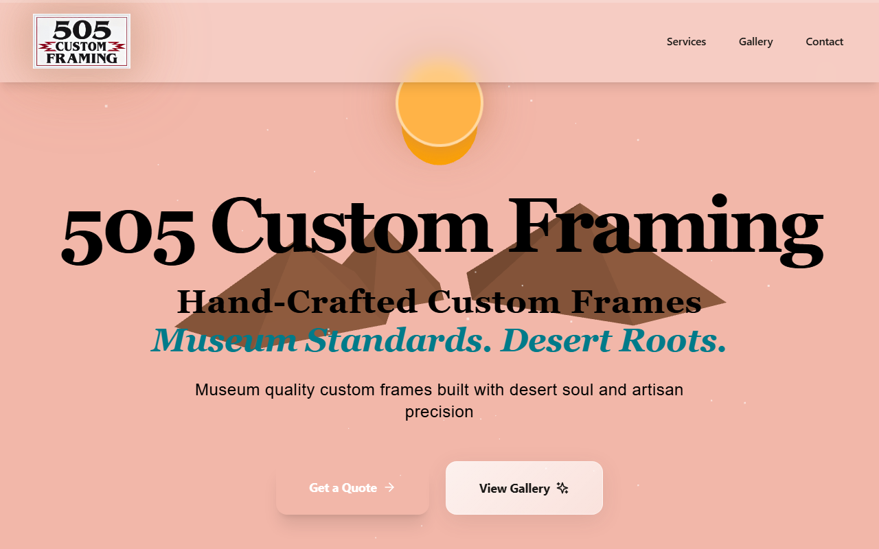 505customframing.com screenshot