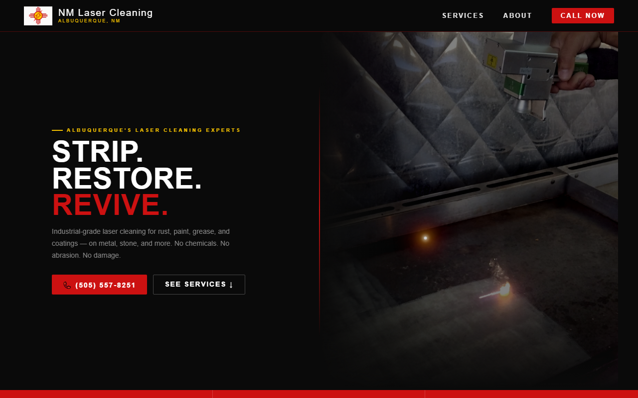 505lasercleaning.com screenshot