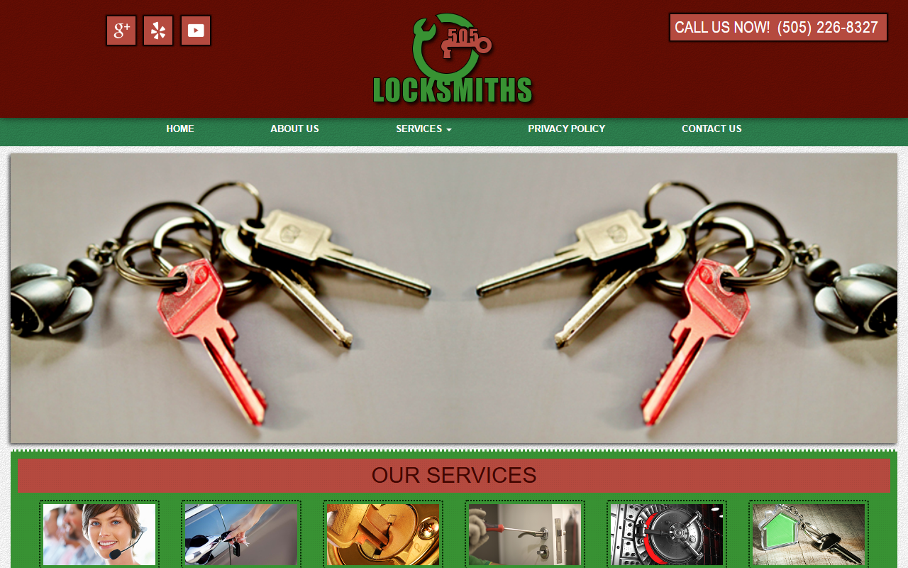 505locksmiths.com screenshot