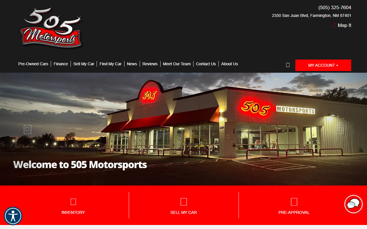 505motorsports.com screenshot