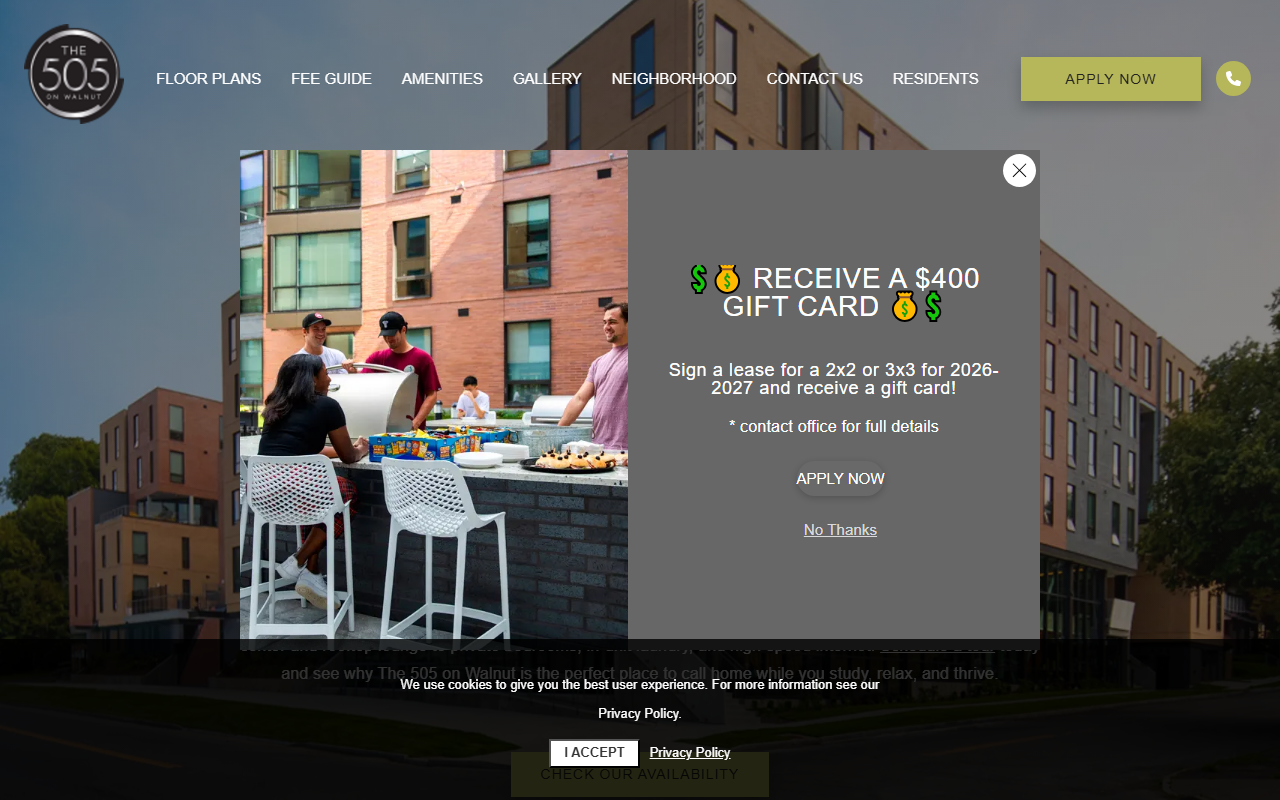 505onwalnut.com screenshot