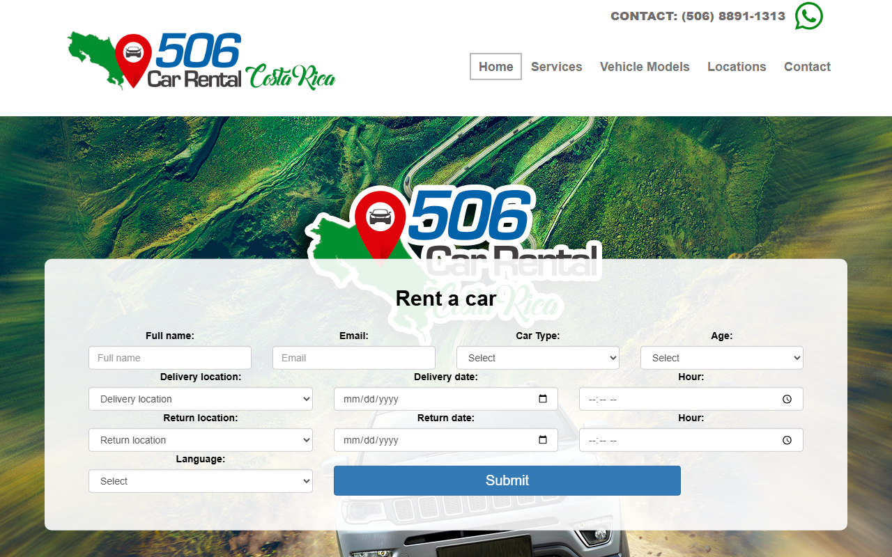 506carrental.com screenshot