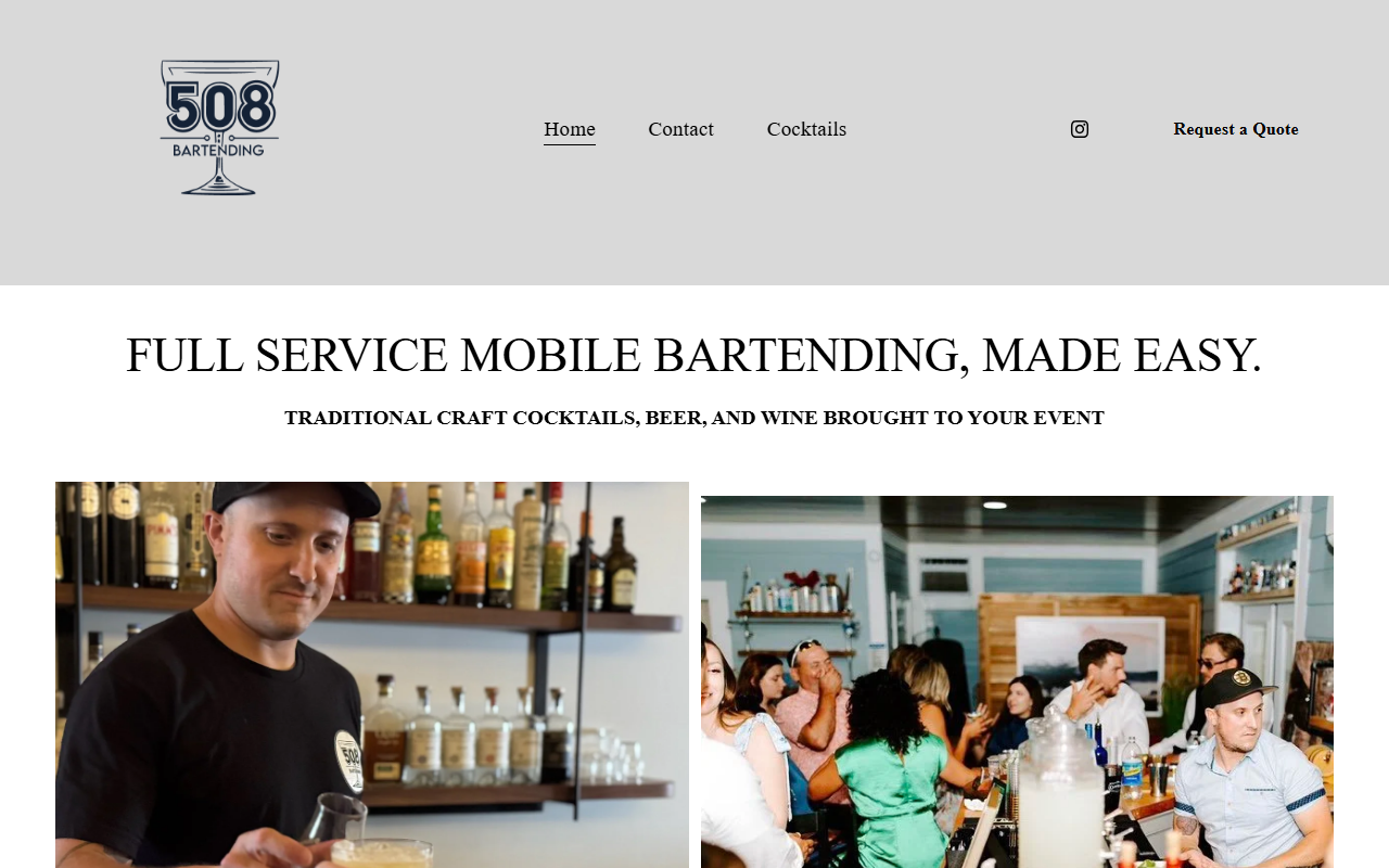 508bartending.com screenshot