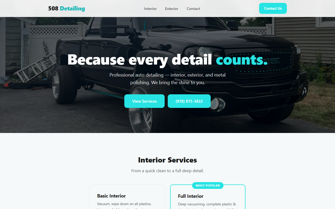 508detailing.com screenshot