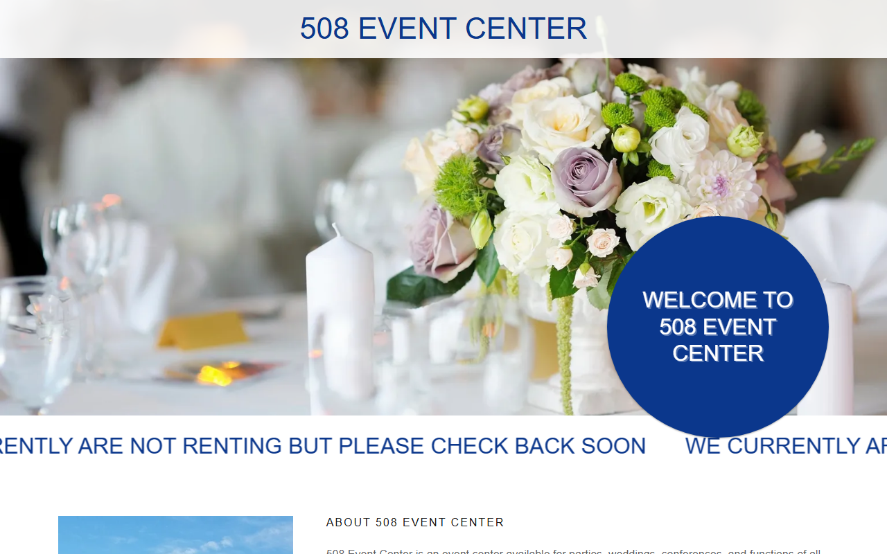 508eventcenter.com screenshot