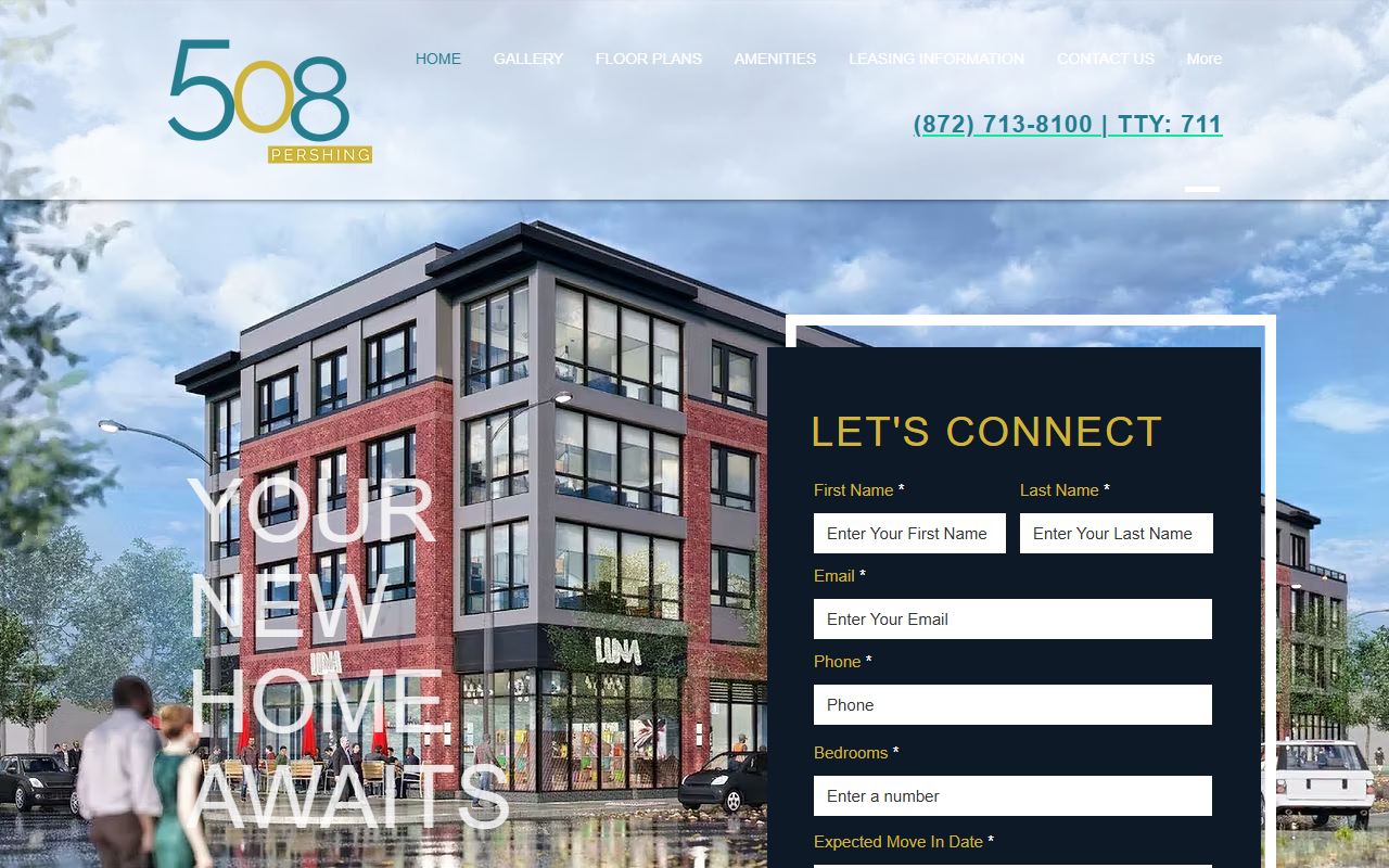 508pershingapts.com screenshot