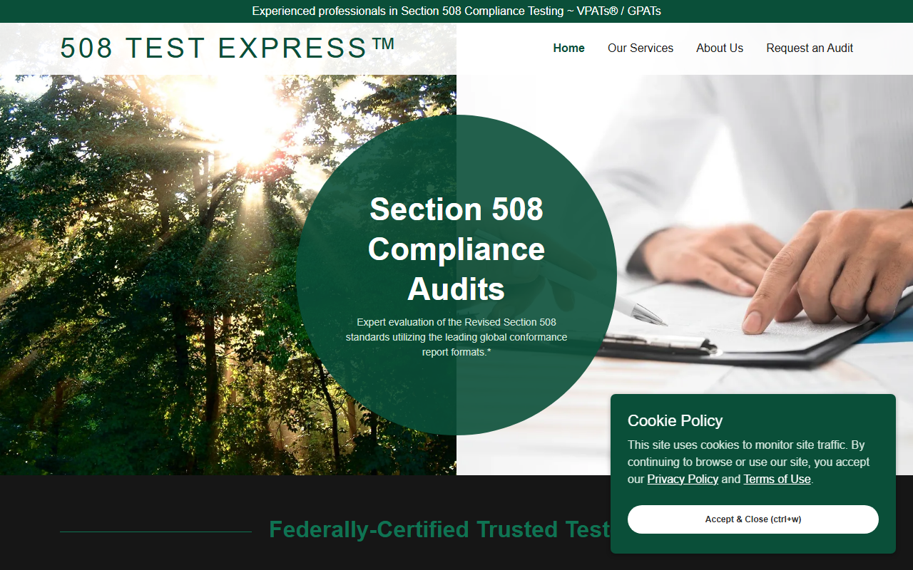508testexpress.com screenshot