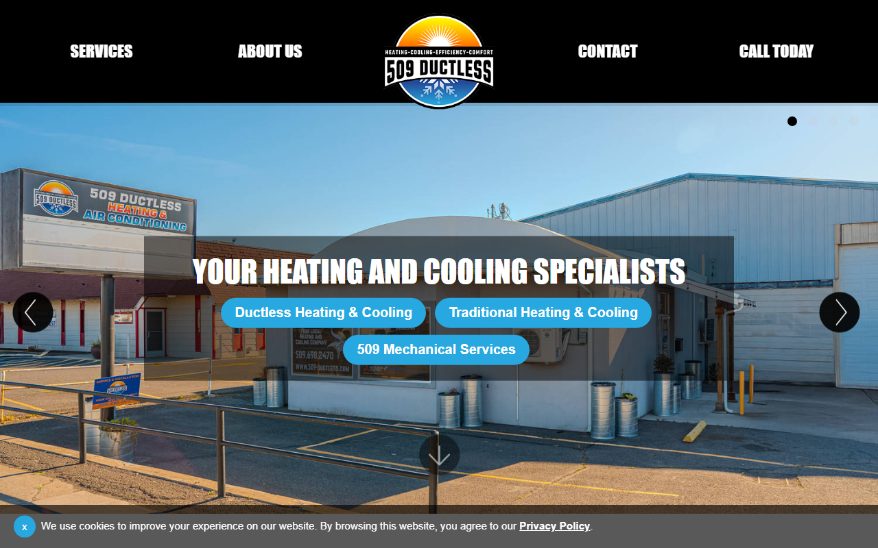 509ductless.com screenshot