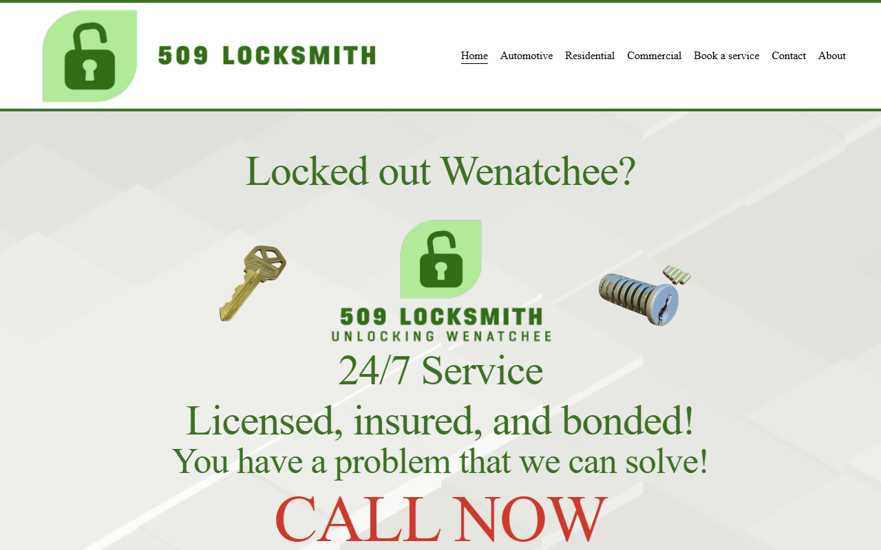 509locksmith.com screenshot