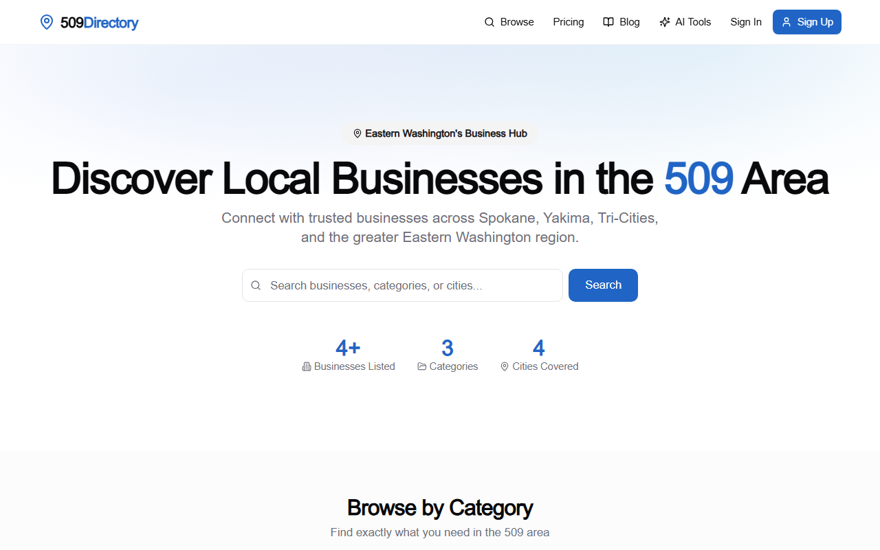 509shoplocalnow.com screenshot