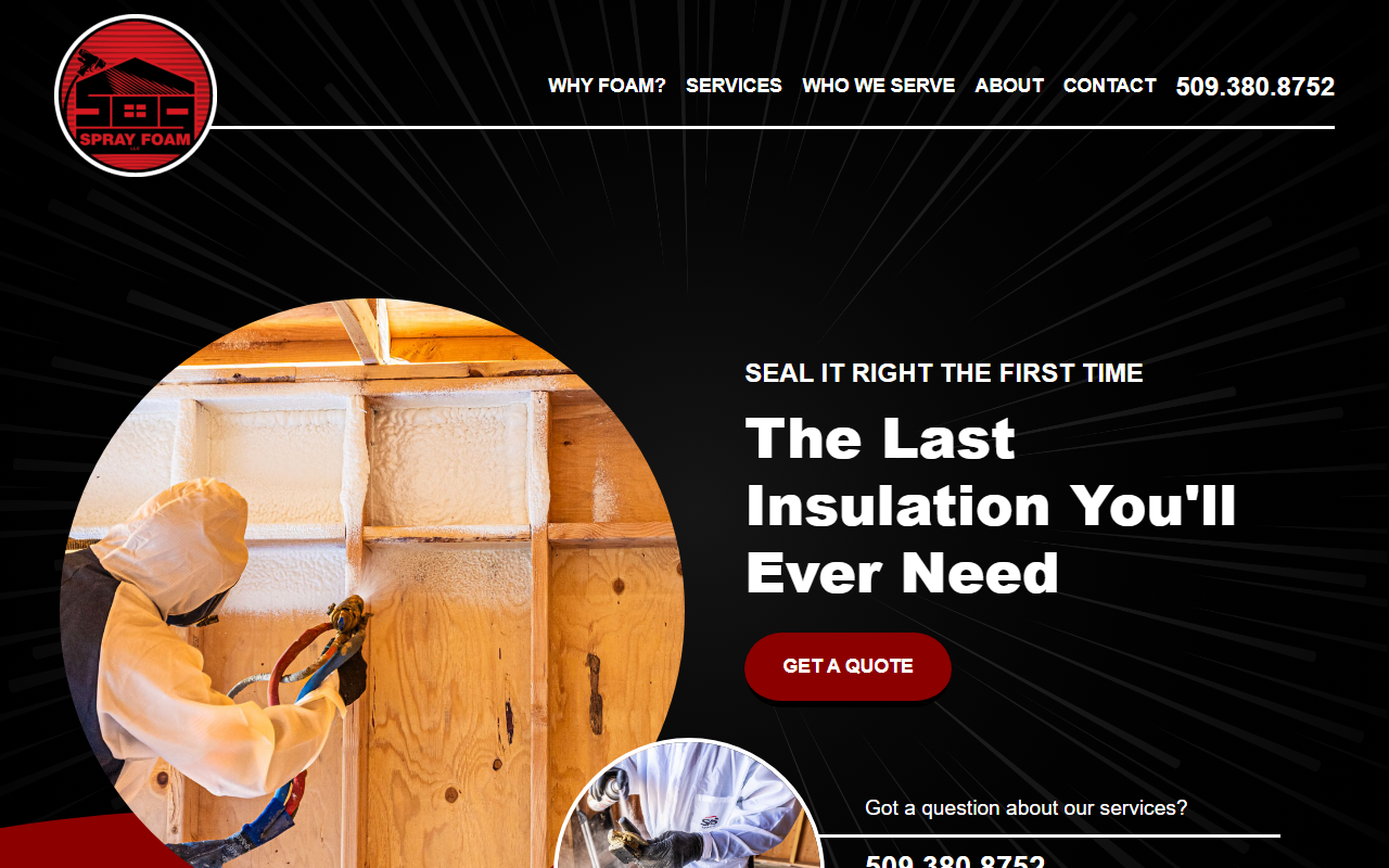 509sprayfoam.com screenshot