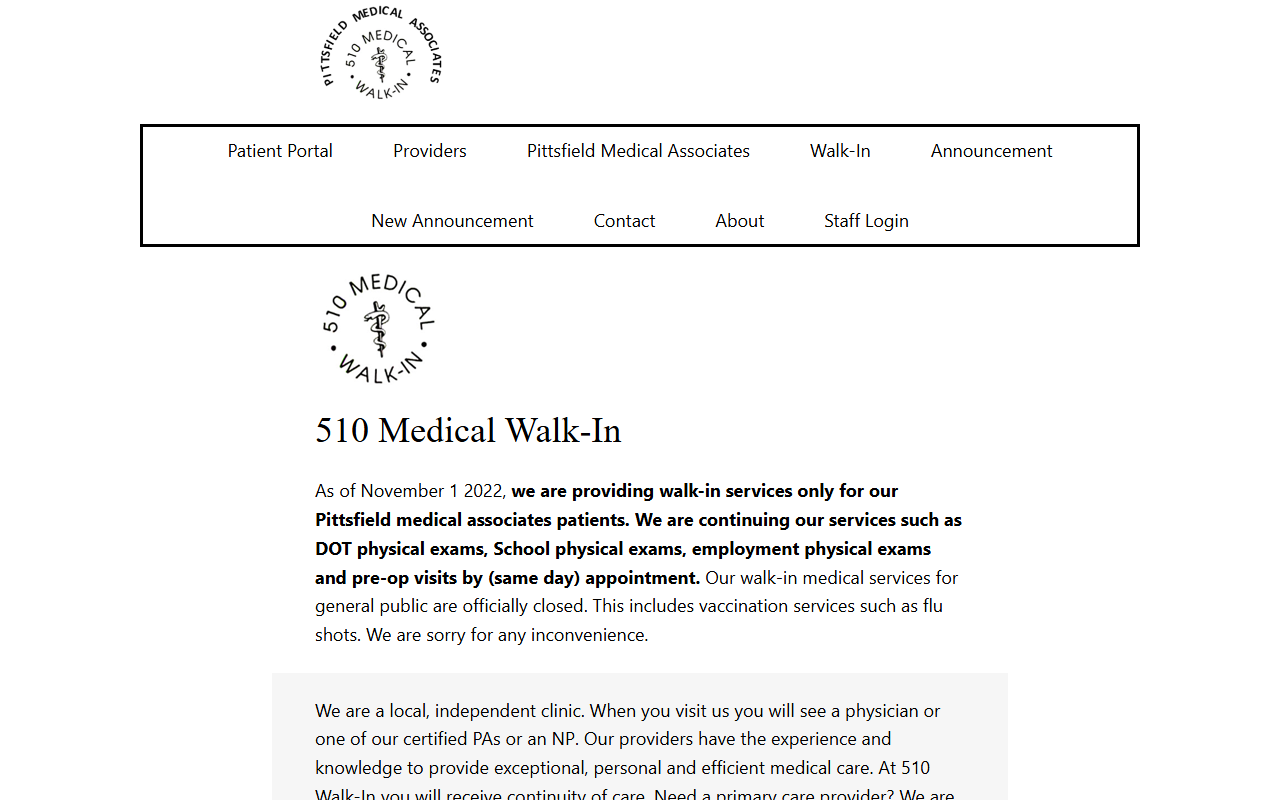 510medicalwalkin.com screenshot