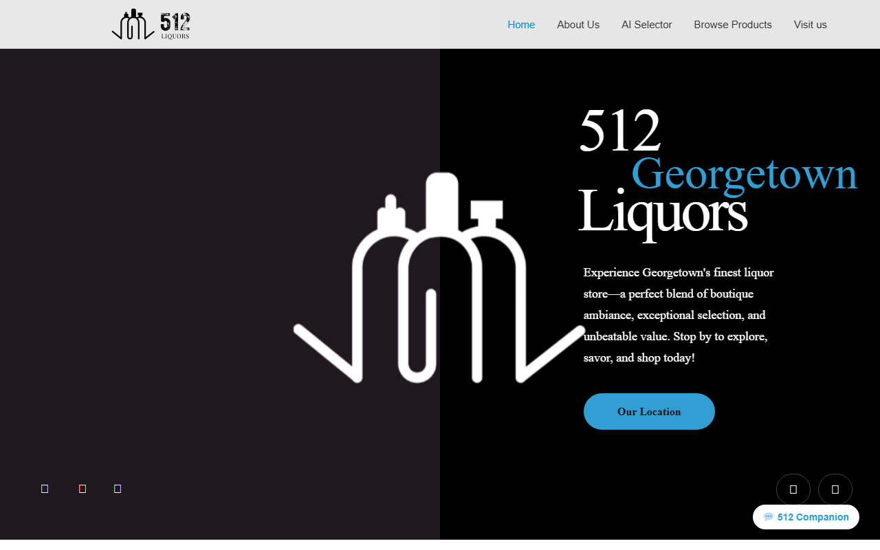 512-liquors.com screenshot