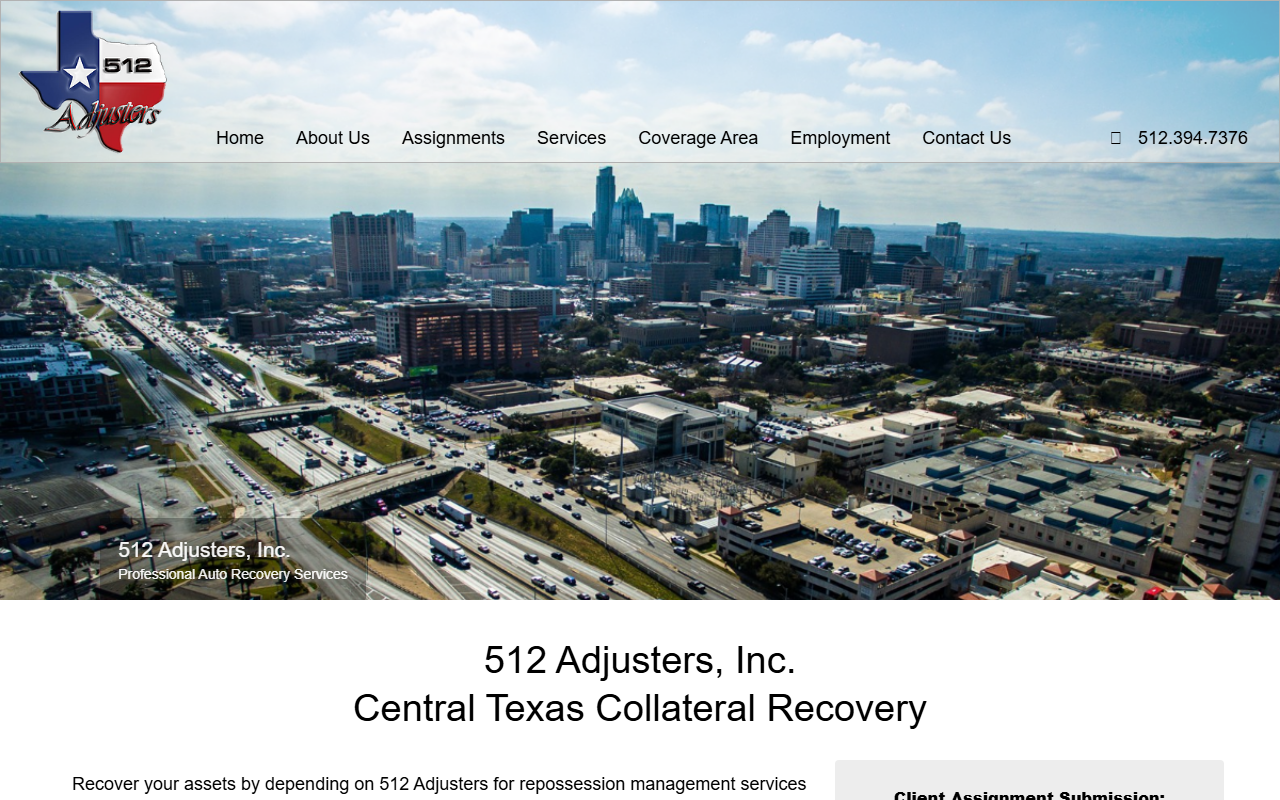 512adjusters.com screenshot