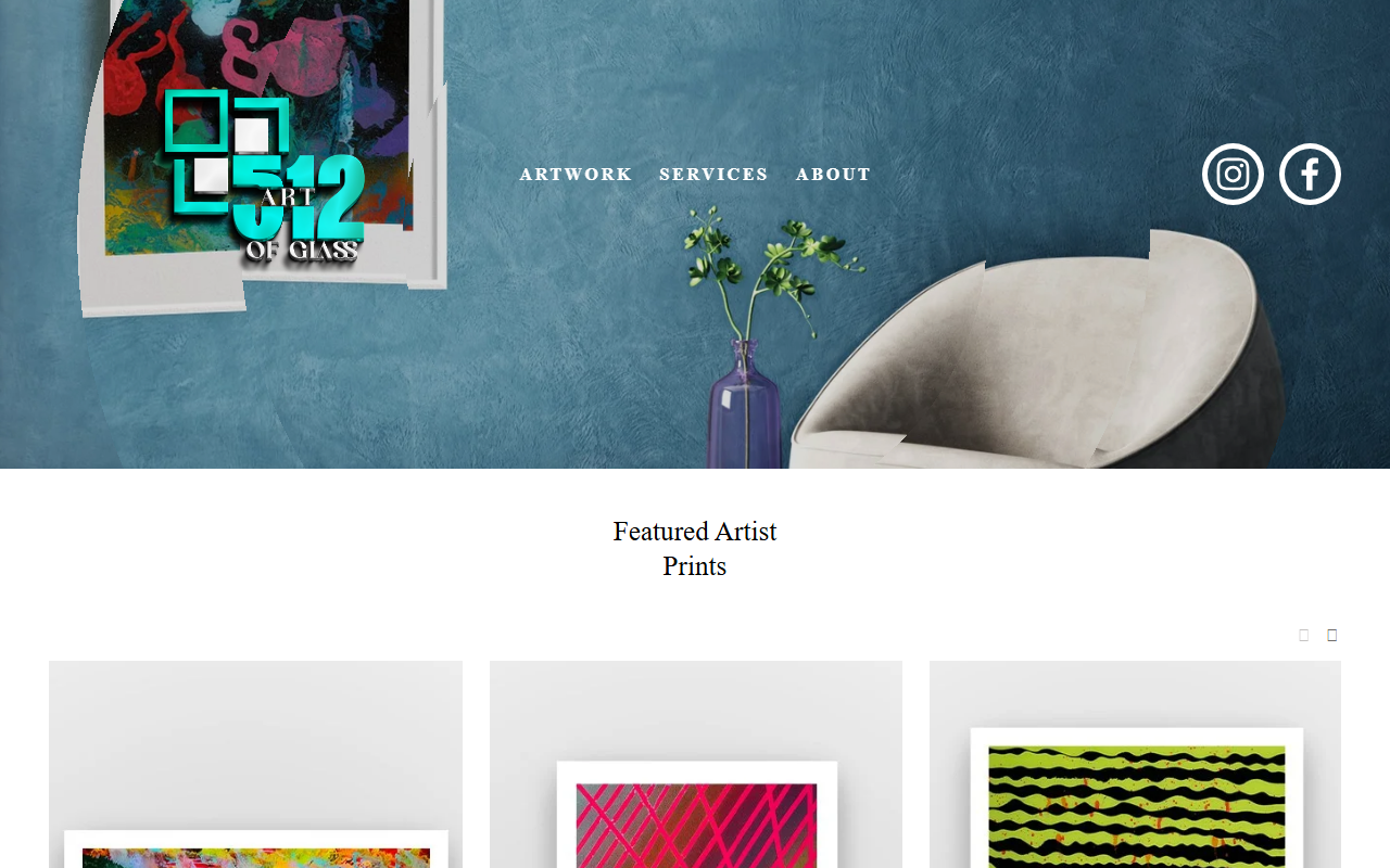 512artofglass.com screenshot