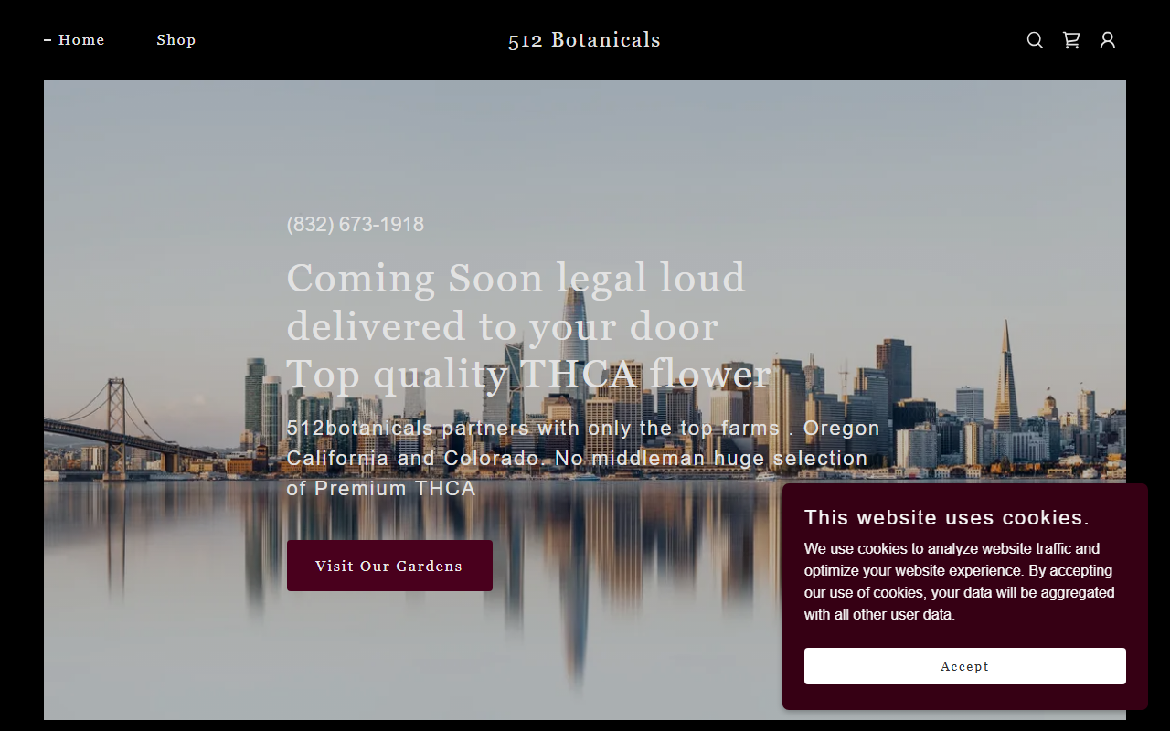 512botanicals.com screenshot