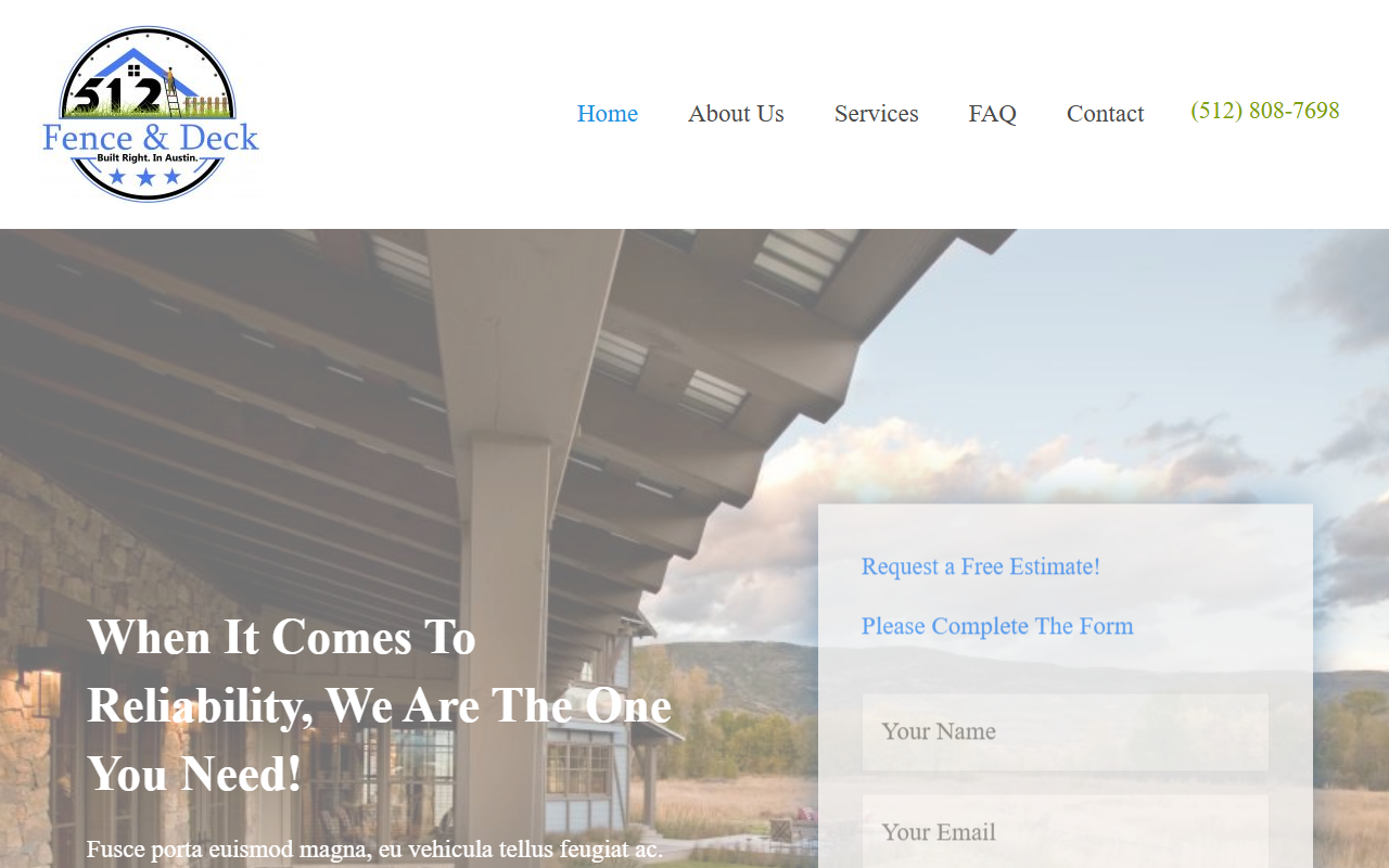512fenceanddeck.com screenshot