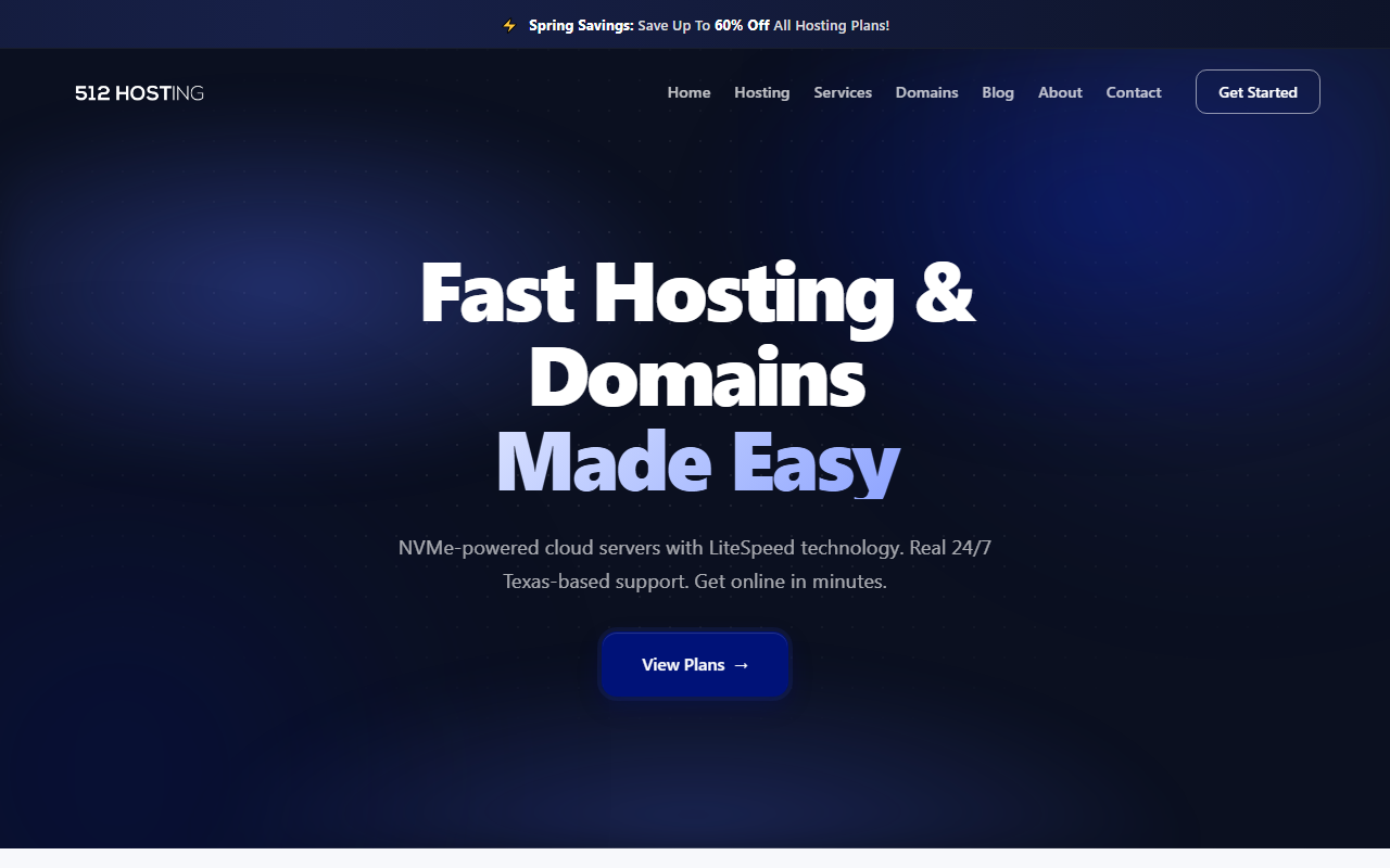 512hosting.com screenshot